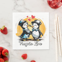 Encantadora pareja de pingüinos