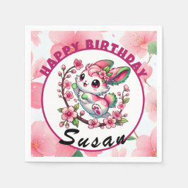 Servilleta De Papel Encantadoras flores de Sakura para celebraciones d