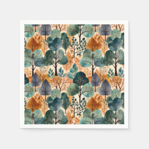 Servilleta De Papel Encantadores árboles otoñales