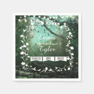 Servilleta De Papel Encantados bosques iluminan toallas rusas de Boda