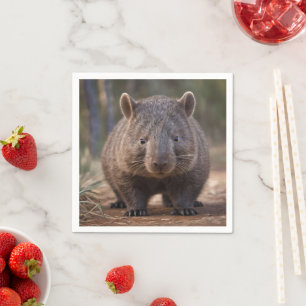 Servilleta De Papel "Encanto Chubby: El Adorable Wombat Australiano"
