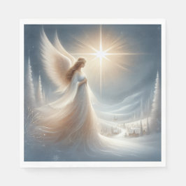 Servilleta De Papel Enchanted Angel Christmas Party Paper Napkins
