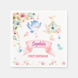 Servilleta De Papel Enchanted Butterfly Garden Paper Napkin