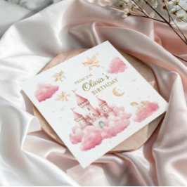 Servilleta De Papel Enchanted Pink Princess Girl Birthday