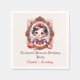 Servilleta De Papel Enchanted Princess Birthday Invitation Snow White