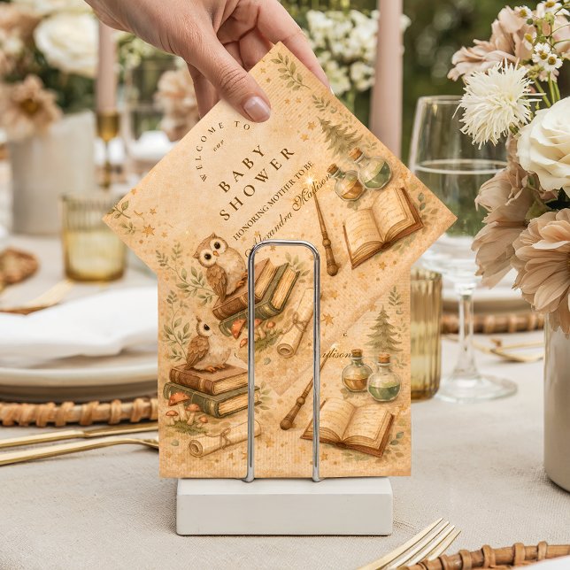 Servilleta De Papel Enchanted Storybook Wizard Baby Shower (Subido por el creador)