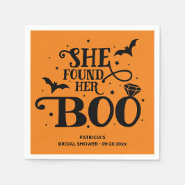 Servilleta De Papel Encontró Su Boo Halloween Bridal Shower Napkins