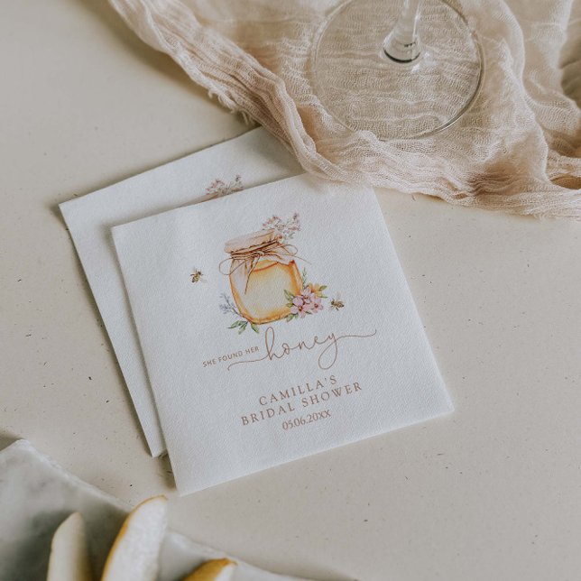 Servilleta De Papel Encontró su miel Bridal Shower (Subido por el creador)