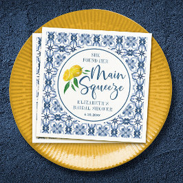 Servilleta De Papel Encontró Su Principal Squeeze Lemon Italiana Blue 