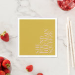 Servilleta De Papel Encontró Su Principal Squeeze Moderna Ducha Bridal<br><div class="desc">Encontró Su Principal Squeeze Moderno De Ducha De Novias</div>