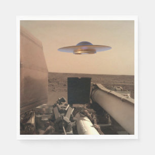 Servilleta De Papel Encuentro de Saucer de OVNI de Mars InSight Alien