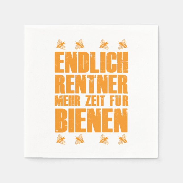 Servilleta De Papel Endlich Rentner Bienen Imker Imkerei Imkerin Honig (Anverso)