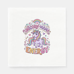 Servilleta De Papel Energía de Mamá Unicornio Diseño Colorido Zazzle_1