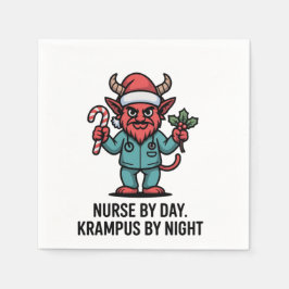 Servilleta De Papel Enfermera de día, Krampus de noche, Enfermera 