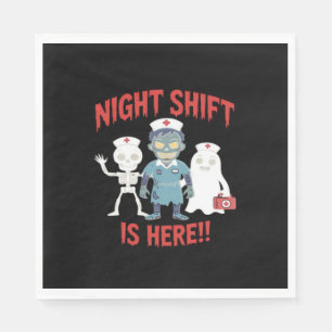 Servilleta De Papel Enfermera de Halloween Funny Ghost Skeleton Zombie