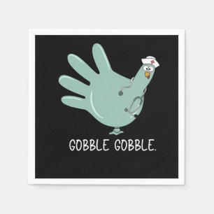 Servilleta De Papel Enfermera de Urgencias Pavo Gobble Squad Enfermera