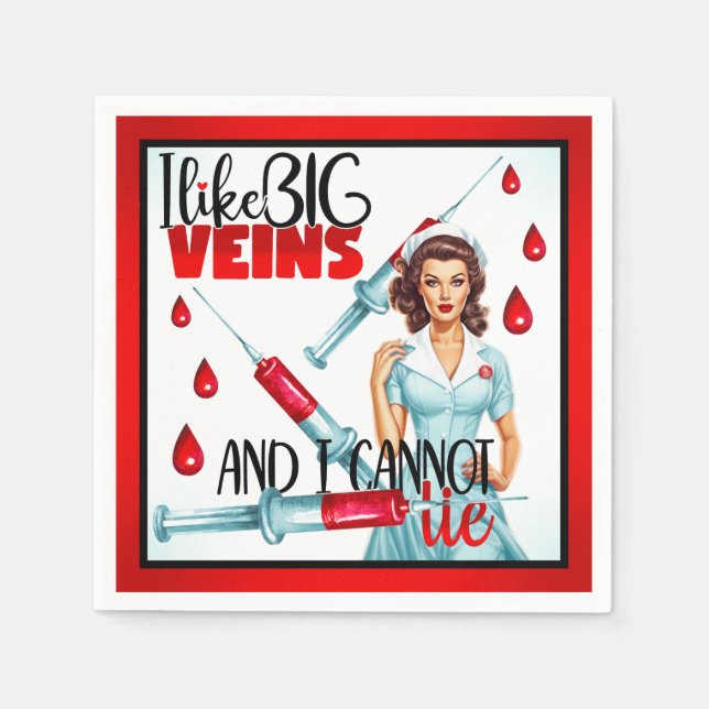 Servilleta De Papel Enfermera Nostálgica en escuela de Enfermería (Anverso)