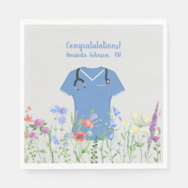 Servilleta De Papel Enfermera personalizada RN LPN NP Blue Scrubs