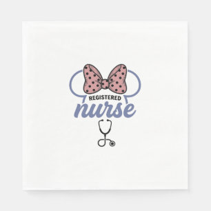Servilleta De Papel Enfermera registrada Bow Stethoscope Gráfico Vinta