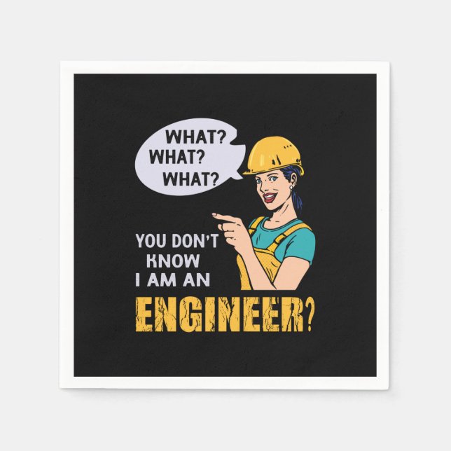 Servilleta De Papel Engineer I Am An Engineer (Anverso)