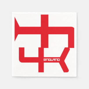 SERVILLETA DE PAPEL ENGLAND VER UK FLAG TEXT BY MASANSER PIXELAT