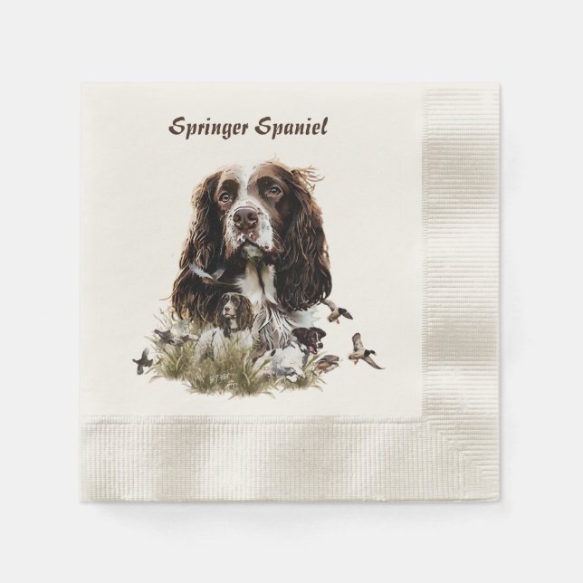 Servilleta De Papel English Springer Spaniel (Anverso)