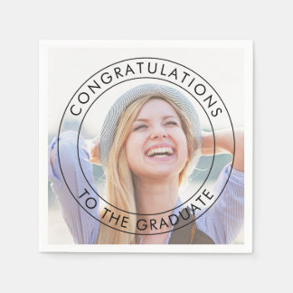 Servilleta De Papel Enhorabuena a la foto grande graduada