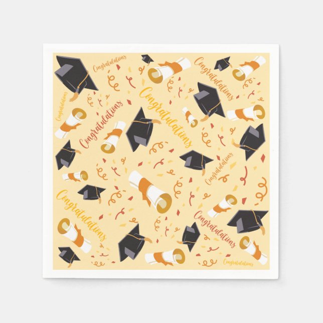 Servilleta De Papel Enhorabuena por la graduación (Anverso)