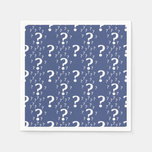 Servilleta De Papel enigma de enigma de interrogación misterioso azul
