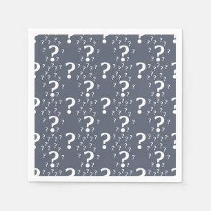 Servilleta De Papel enigma de enigma de interrogación misterioso azul-