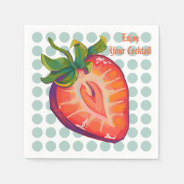 Servilleta De Papel Enjoy your cocktail, Strawberry 