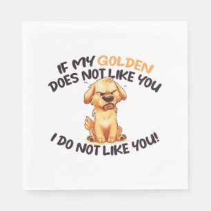 Servilleta De Papel Enojado Golden - Diseño Único