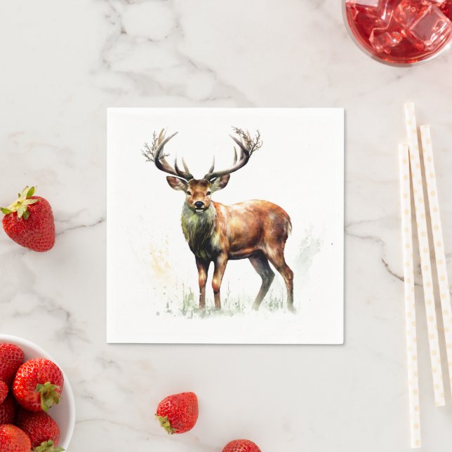 Servilleta De Papel Enorme ciervo rayado (In situ)