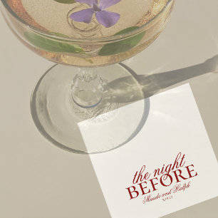 Servilleta De Papel Ensayar La Noche Antes Del Rojo De Lujo Boda