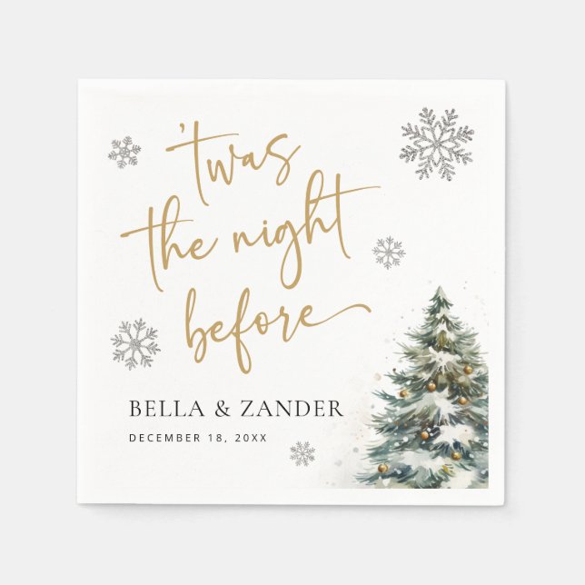 Servilleta De Papel Ensayo de invierno Cena Noche de Napkin antes de N (Anverso)