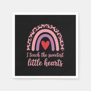 Servilleta De Papel Enseño a los corazones más dulces Profesor Arcoíri