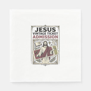 Servilleta De Papel Entrada de boleto vintage de Jesús Entrada de bole