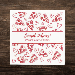 Servilleta De Papel Entrega especial de Baby Shower Pizza Fiesta Itali
