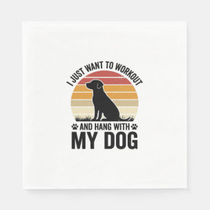 Servilleta De Papel Entrenar y pasar el rato con mi perro Diseño vinta