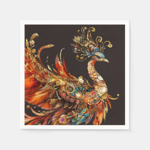 Servilleta De Papel entretenimiento de circo de carnaval de pavo real