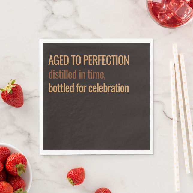 Servilleta De Papel Envejecido a la Perfección | Cumpleaños de Whisky (In situ)