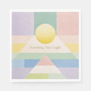 Servilleta De Papel Enviándote Luz Geométrica Pastel Inspiración