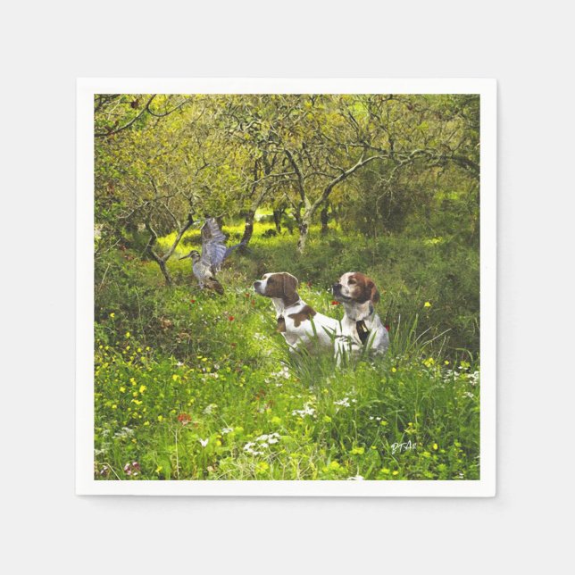 Servilleta De Papel Epagneul Breton, Bretaña Spaniel (Anverso)
