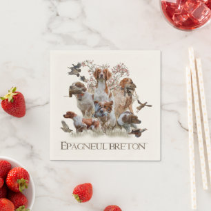 Servilleta De Papel Epagneul Breton, Bretaña Spaniel