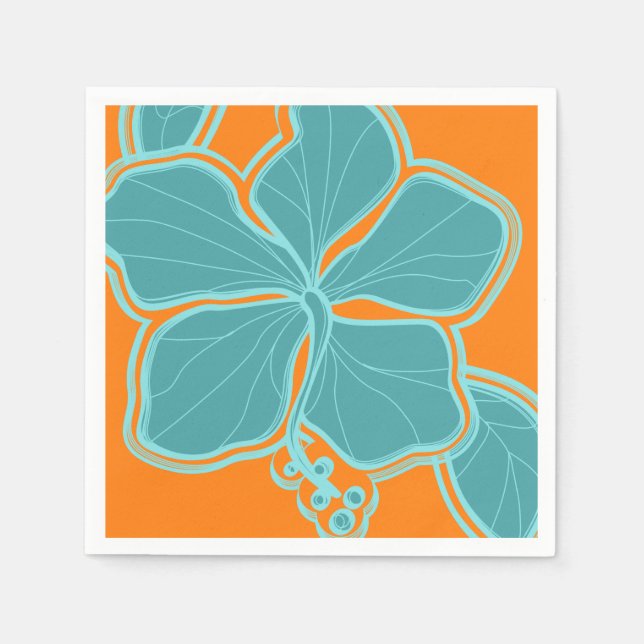 Servilleta De Papel Epic Hibiscus Hawaiian Floral (Anverso)