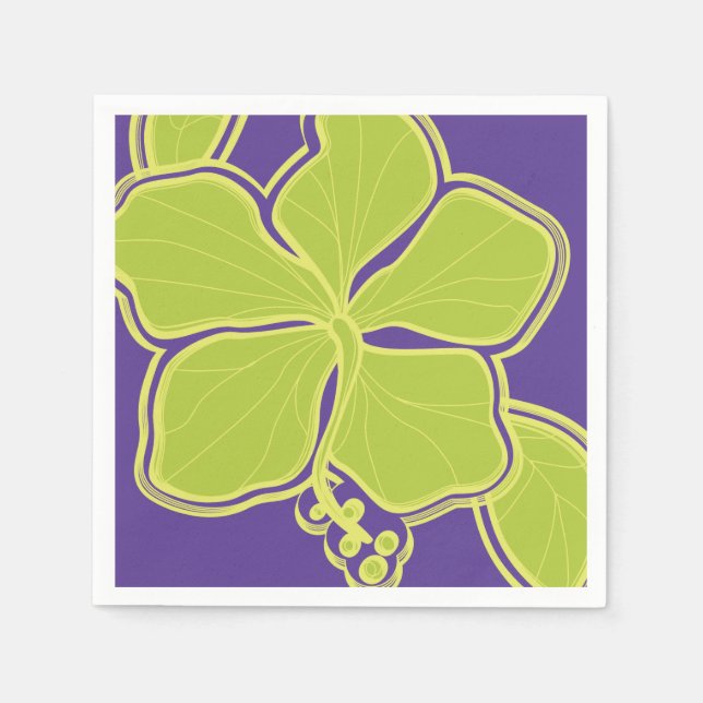 Servilleta De Papel Epic Hibiscus Hawaiian Floral (Anverso)