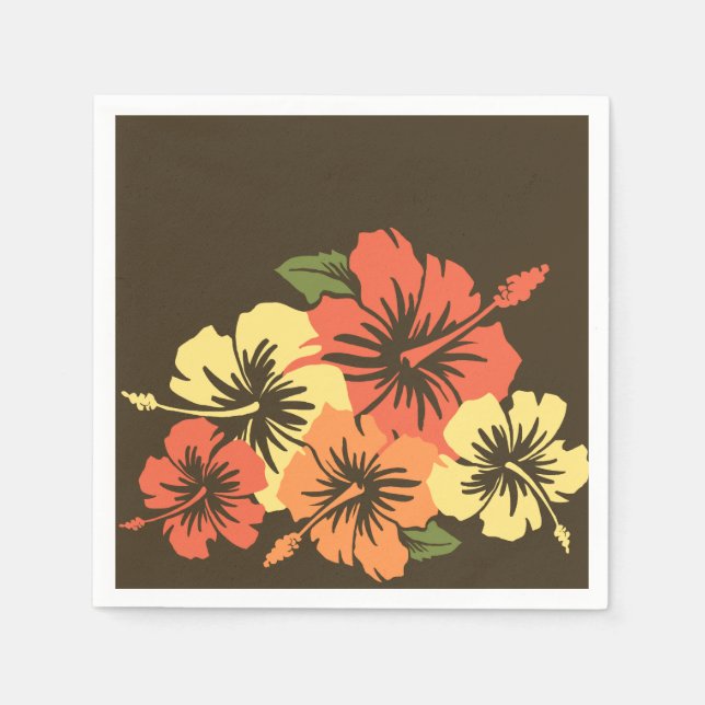 Servilleta De Papel Epic Hibiscus Hawaiian Floral (Anverso)