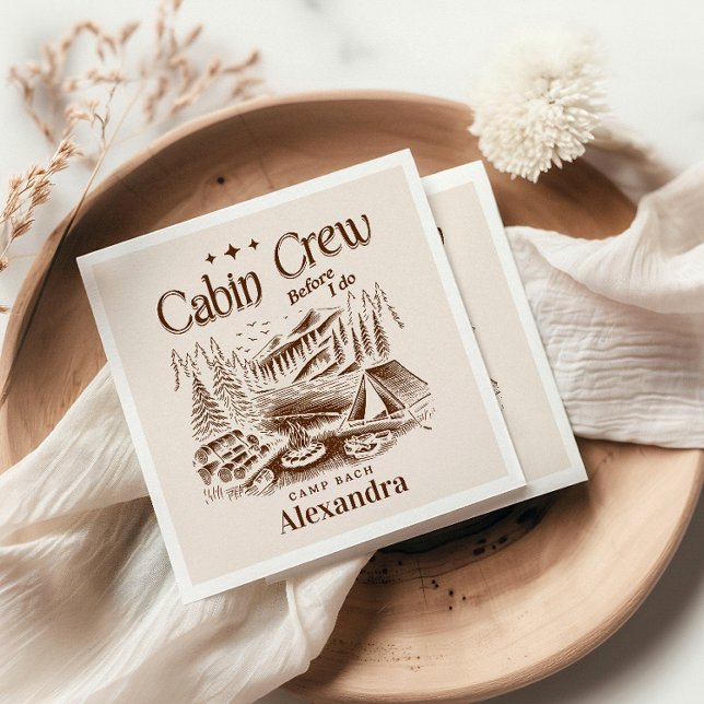 Servilleta De Papel Equipo de campamento antes de la soltera (Subido por el creador)