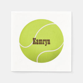 Servilleta De Papel Equipo de cumpleaños de la pelota de tenis persona
