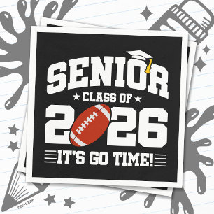 Servilleta De Papel Equipo de Fútbol Clase de 2026 Graduación Senior 2